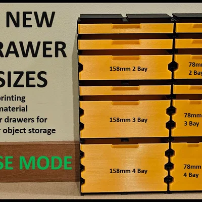 6 Kích thước ngăn kéo mới cho Hệ thống ngăn kéo module (Vase Mode)