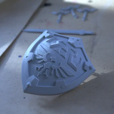 Mô hình in 3D Hylian Shield (TLOZ) - Phụ kiện Cosplay Zelda cực chất