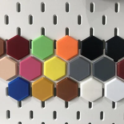 Miếng swatch màu filament cho bảng treo Ikea Skadis
