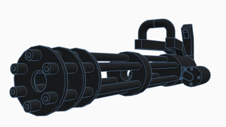 Mô hình súng Minigun in 3D độc đáo - File STL chất lượng cao - Image 1