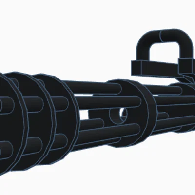 Mô hình súng Minigun in 3D độc đáo - File STL chất lượng cao