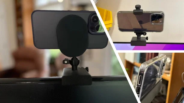 Đế gắn iPhone cho tính năng Continuity Camera lên màn hình rời - Image 1