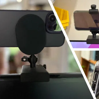 Đế gắn iPhone cho tính năng Continuity Camera lên màn hình rời