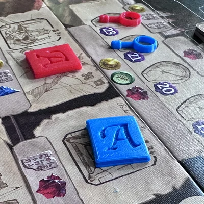 Bộ Research Tokens (Sổ tay và Kính lúp) cho game Lost Ruins of Arnak