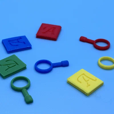 Bộ Research Tokens (Sổ tay và Kính lúp) cho game Lost Ruins of Arnak