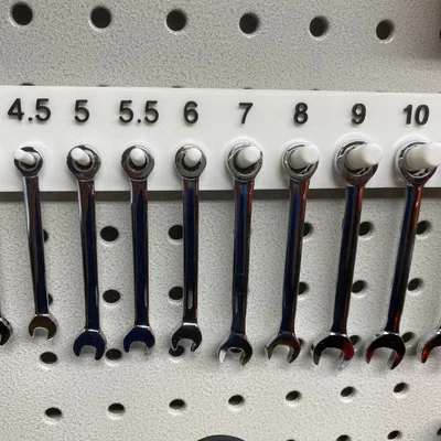 Giá treo cờ-lê mini cho pegboard, phiên bản hệ mét và SAE