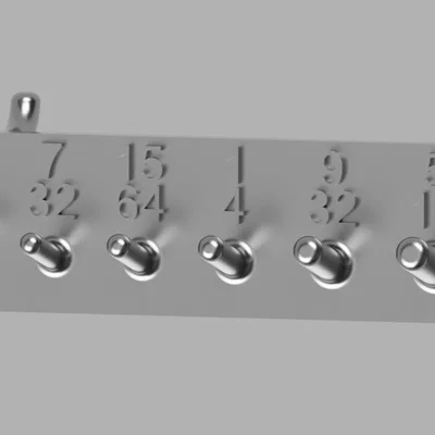 Giá treo cờ-lê mini cho pegboard, phiên bản hệ mét và SAE