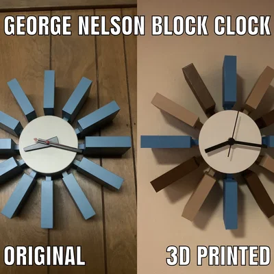 George Nelson Block Clock: Mẫu đồng hồ cổ điển phong cách Mid-Century Modern