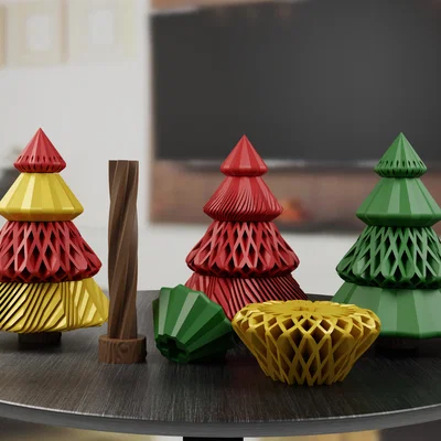 Cây thông Noel lắp ráp - kiểu xoắn ốc, hiệu ứng xuyên thấu