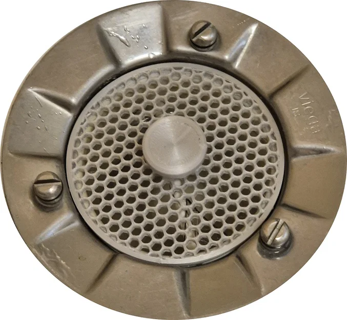 Dụng cụ chặn tóc cho lỗ thoát nước sàn (⌀70mm) tương thích Viega Tempoplex - Image 1