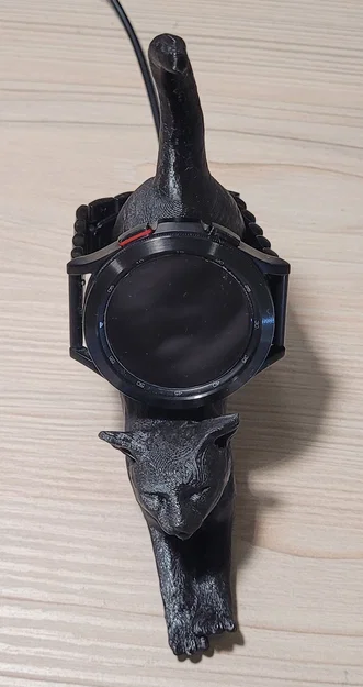 Đế sạc Galaxy Watch 2/3/4/5/6/7/8/Ultra - Mẫu chú mèo vươn vai - Image 2