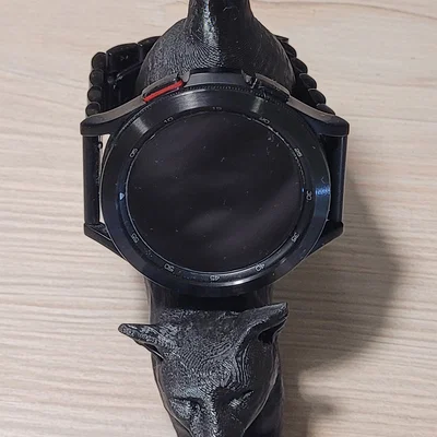 Đế sạc Galaxy Watch 2/3/4/5/6/7/8/Ultra - Mẫu chú mèo vươn vai