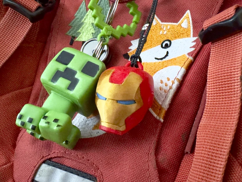 Móc khóa đầu Iron Man thiết kế đa màu (MMU) cực chất - Image 2