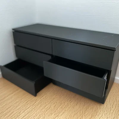 Tủ ngăn kéo mini phong cách IKEA Malm cho nhà búp bê (Tỉ lệ 1:12)