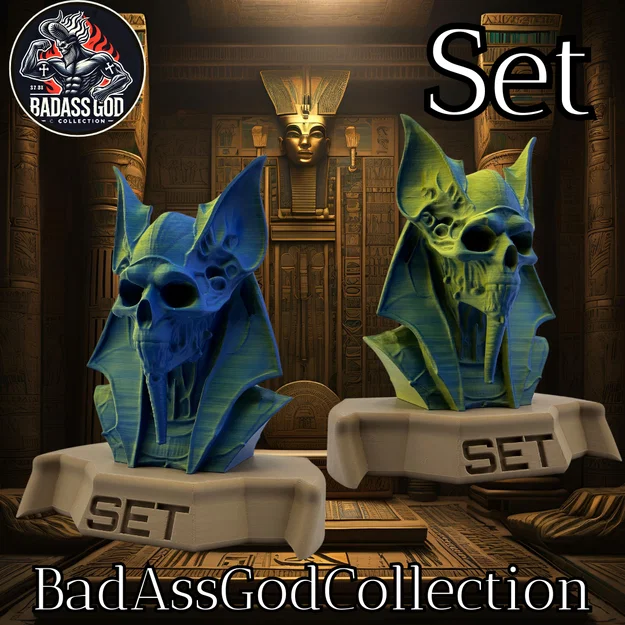 Mô hình Đầu lâu thần Set - Set Skull Model - Image 2