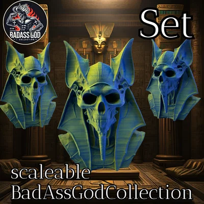 Mô hình Đầu lâu thần Set - Set Skull Model