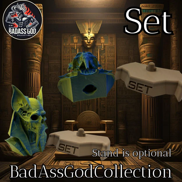 Mô hình Đầu lâu thần Set - Set Skull Model - Image 5