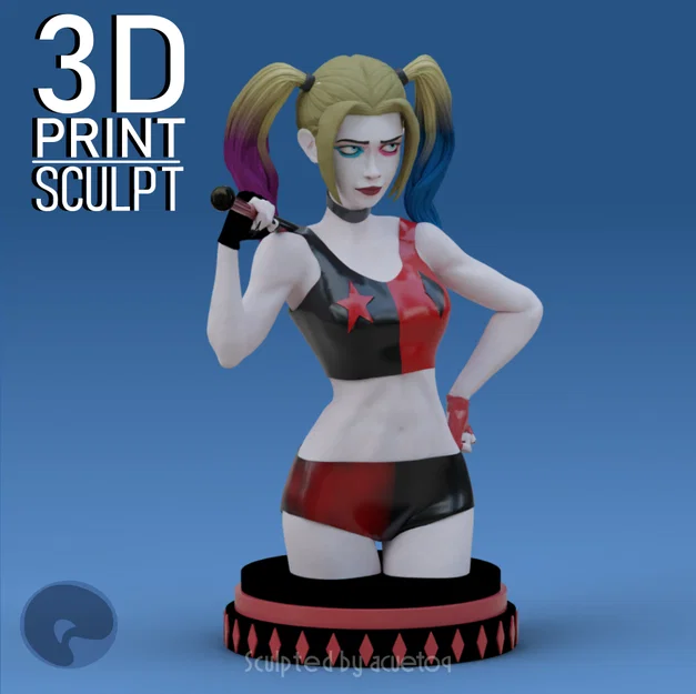 Mô hình 3D Harley Quinn từ HBO Max ấn tượng để in - Image 1