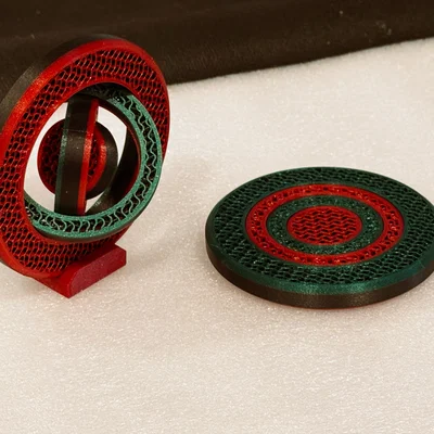 Đế lót ly (Coaster) - Fidget - Đồ trang trí (Thử thách máy in)