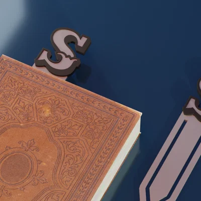Thẻ đánh dấu trang sách (Bookmark) chữ cái 3D cá nhân hóa độc đáo