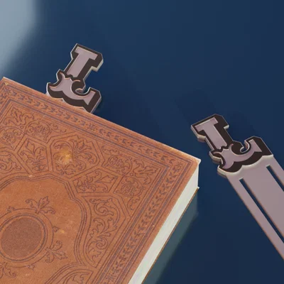 Thẻ đánh dấu trang sách (Bookmark) chữ cái 3D cá nhân hóa độc đáo