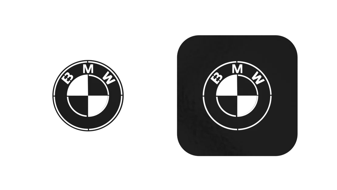 Khuôn phun sơn logo BMW (Stencil) in 3D cực chất - Image 3