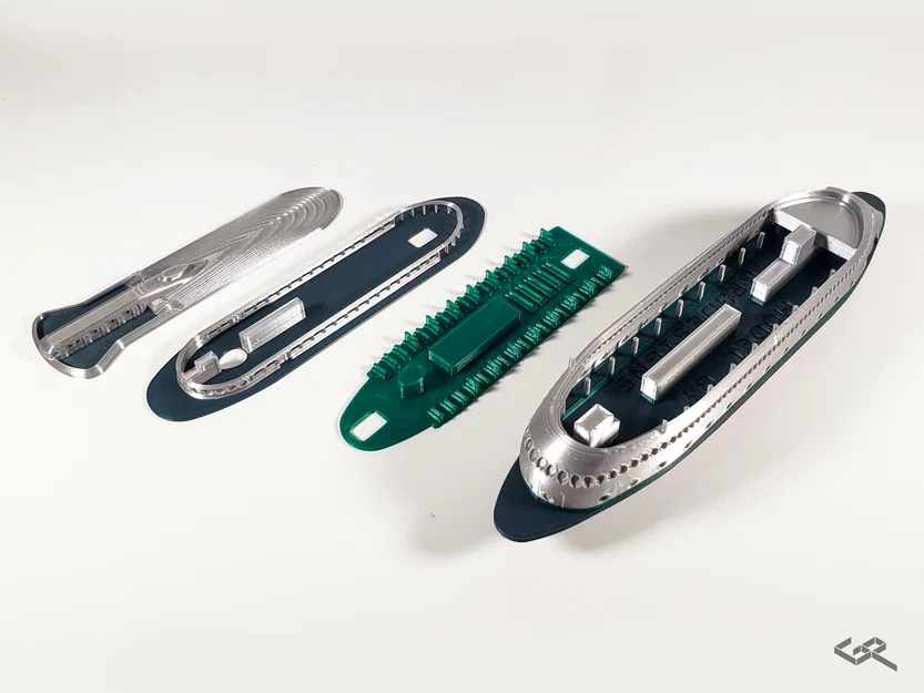 Mô hình phà Art Deco MV Kalakala tỉ lệ 1:400 (Không cần MMU) - Image 4