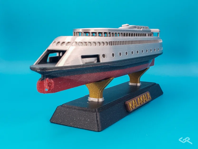 Mô hình phà Art Deco MV Kalakala tỉ lệ 1:400 (Không cần MMU) - Image 6