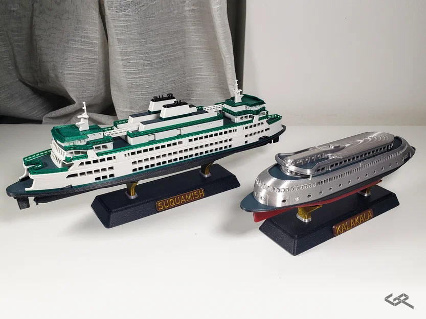 Mô hình phà Art Deco MV Kalakala tỉ lệ 1:400 (Không cần MMU) - Image 7