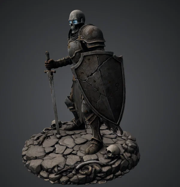 Bloodbound Realms – Undead – Chiến binh Bộ xương (Mô hình 3D STL Dark Fantasy) - Image 2