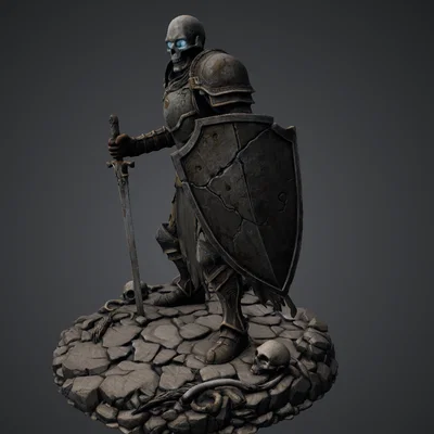 Bloodbound Realms – Undead – Chiến binh Bộ xương (Mô hình 3D STL Dark Fantasy)