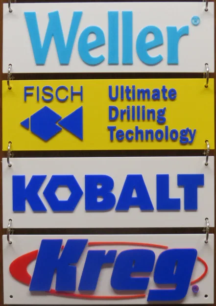 Bộ Logo Thương Hiệu Dụng Cụ Kobalt, Kreg, Fisch, Weller (In 3D) - Image 1