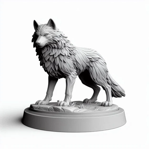 Mô hình 3D chú sói hoang dã (Wayward Wolf) sắc nét đầy ấn tượng - Image 1