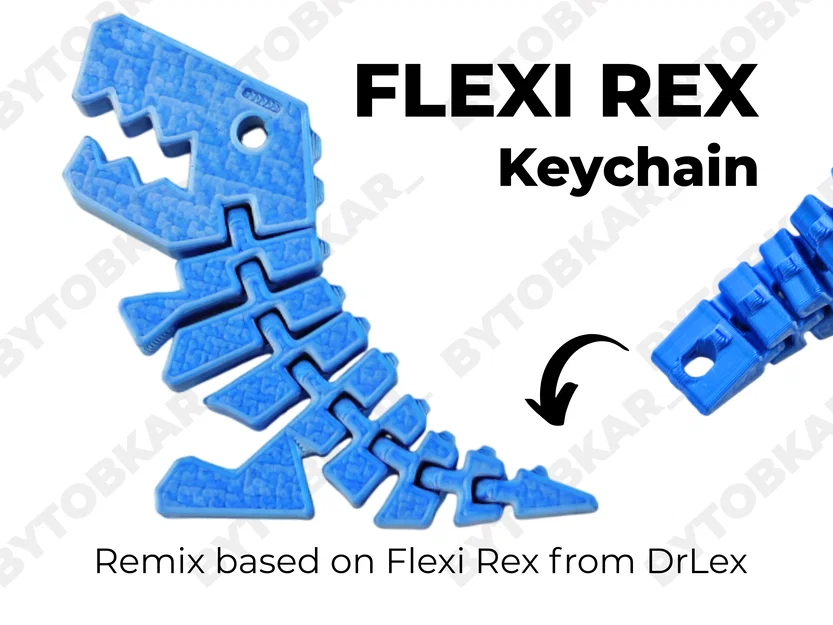 Móc khóa Flexi Rex 3D - Image 1