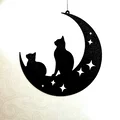 Mèo và mặt trăng, đồ trang trí treo tường/cửa sổ - Thumbnail 2
