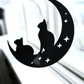 Mèo và mặt trăng, đồ trang trí treo tường/cửa sổ - Thumbnail 3