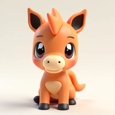 Mô hình chú ngựa con dễ thương - File in 3D xinh xắn trang trí bàn