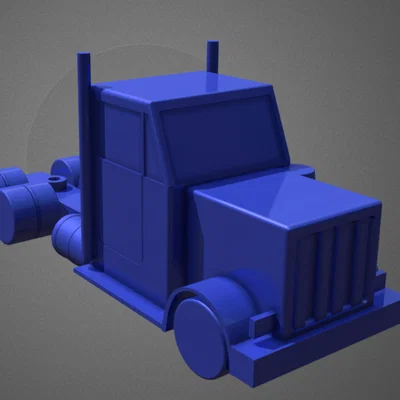 Mô hình xe đầu kéo và rơ-moóc 6 vị trí in 3D cực chất