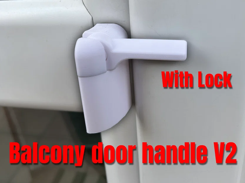 Tay nắm cửa ban công V2 (Có kèm khóa) - Image 1