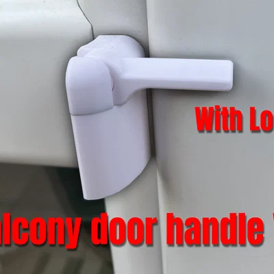 Tay nắm cửa ban công V2 (Có kèm khóa)