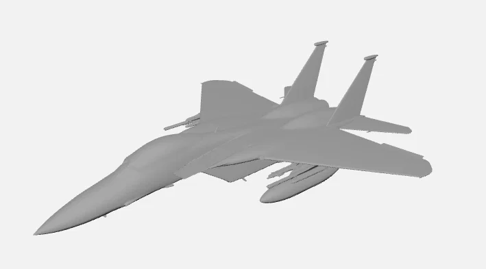 Mô hình 3D máy bay chiến đấu F-15 Eagle chi tiết sắc nét - Image 1