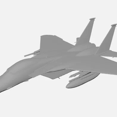 Mô hình 3D máy bay chiến đấu F-15 Eagle chi tiết sắc nét