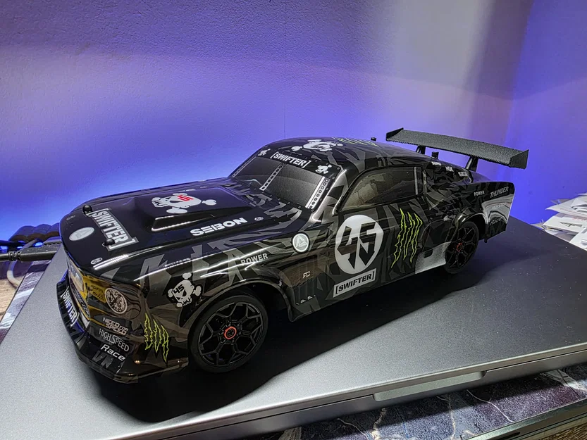 Cánh Gió Đuôi Tùy Chỉnh Cho Xe RC Drift HBX 2195 Tỉ Lệ 1:18 - Image 1