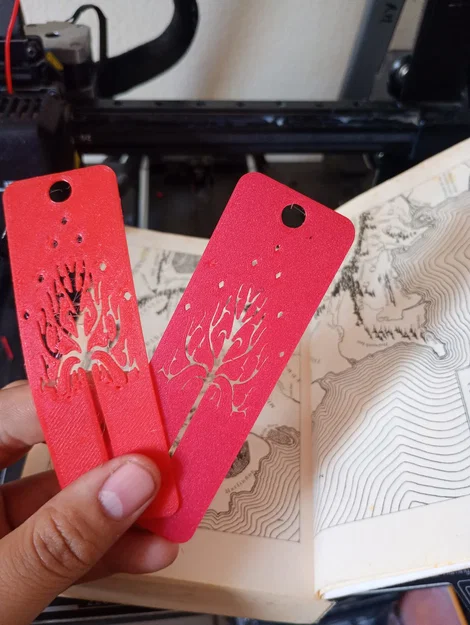 Kẹp sách Cây Trắng xứ Gondor (White Tree of Gondor Bookmark) in 3D - Image 1