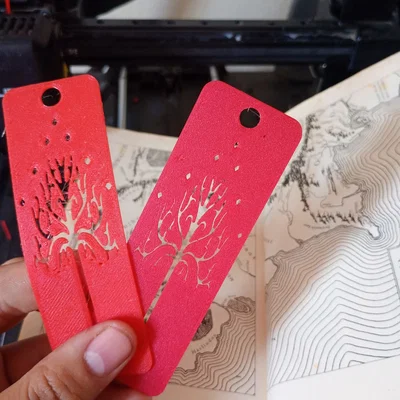 Kẹp sách Cây Trắng xứ Gondor (White Tree of Gondor Bookmark) in 3D