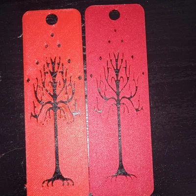 Kẹp sách Cây Trắng xứ Gondor (White Tree of Gondor Bookmark) in 3D