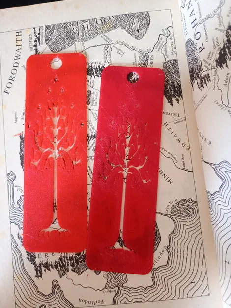 Kẹp sách Cây Trắng xứ Gondor (White Tree of Gondor Bookmark) in 3D - Image 3