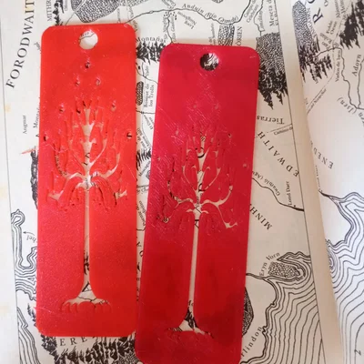 Kẹp sách Cây Trắng xứ Gondor (White Tree of Gondor Bookmark) in 3D