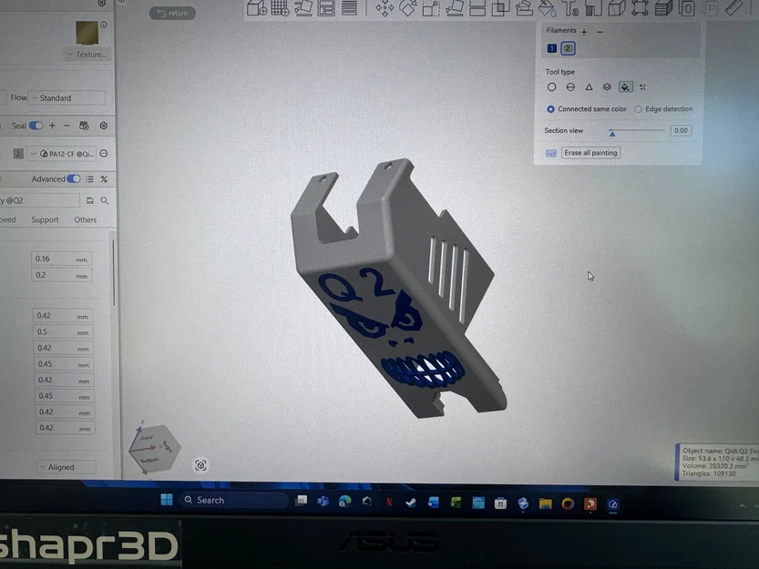 Ốp mặt trước Qidi Q2 phong cách Angry Face - Image 3