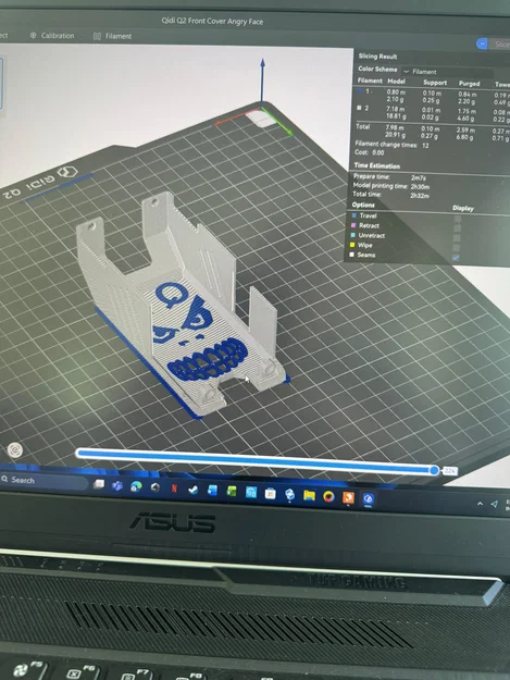 Ốp mặt trước Qidi Q2 phong cách Angry Face - Image 4